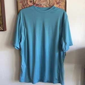 CHAMPION TOUR PGA GOLF STRETCH BLUE TURQUOISE TEAL MENS GOLF SHIRT L